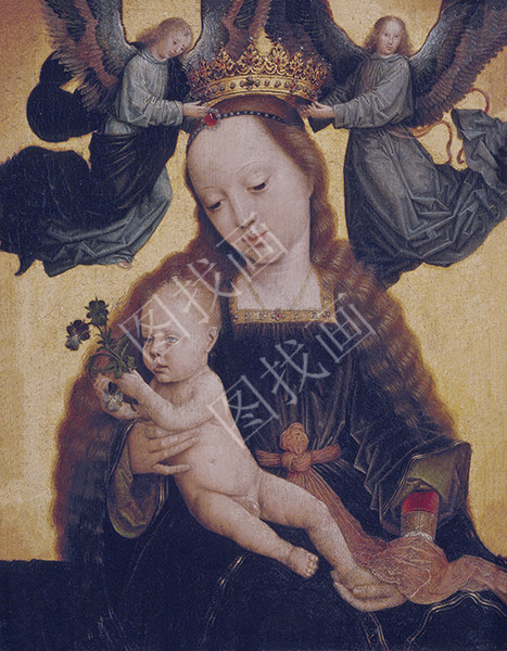 The Virgin and Child with two angels crowning her